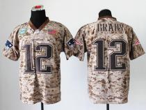Nike New England Patriots -12 Tom Brady Camo Mens Stitched NFL New Elite USMC Jersey