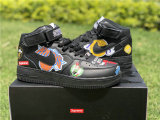 Authentic Supreme x NBA x Nike Air Force 1 Mid Black