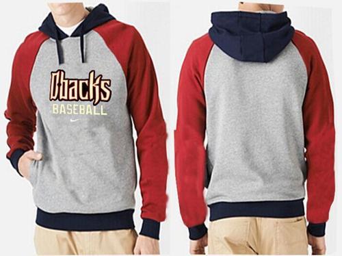 Arizona Diamondbacks Pullover Hoodie Grey Red