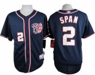 Washington Nationals #2 Denard Span Navy Blue Cool Base Stitched MLB Jersey
