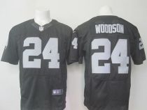 Nike Oakland Raiders #24 Charles Woodson Black Team Color Men's Stitched NFL New Elite Jersey Nike Oakland Raiders #24 Charles Woodson Black Team Color Men's Stitched NFL New Elite Jersey