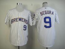 Milwaukee Brewers -9 Jean Segura White blue strip Stitched MLB Jersey Milwaukee Brewers -9 Jean Segura White blue strip Stitched MLB Jersey