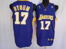 Los Angeles Lakers -17 Andrew Bynum Stitched Purple Champion Patch NBA Jersey Los Angeles Lakers -17 Andrew Bynum Stitched Purple Champion Patch NBA Jersey