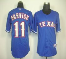Texas Rangers #11 Yu Darvish Blue 40th Anniversary Patch Cool Base Stitched MLB Jersey Texas Rangers #11 Yu Darvish Blue 40th Anniversary Patch Cool Base Stitched MLB Jersey