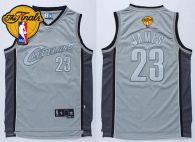 Cleveland Cavaliers -23 LeBron James Grey Anniversary Style The Finals Patch Stitched NBA Jersey