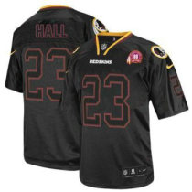Nike Redskins -23 DeAngelo Hall Lights Out Black With 80TH Patch Stitched NFL Elite Jersey Nike Redskins -23 DeAngelo Hall Lights Out Black With 80TH Patch Stitched NFL Elite Jersey