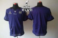 Nike Ravens Blank Purple Team Color Super Bowl XLVII Men Stitched NFL Elite Jersey