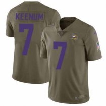 Minnesota Vikings -7 Case Keenum Olive Nike NFL Limited 2017 Salute to Service Jersey Minnesota Vikings -7 Case Keenum Olive Nike NFL Limited 2017 Salute to Service Jersey