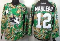 San Jose Sharks -12 Patrick Marleau Camo Veterans Day Practice Stitched NHL Jersey