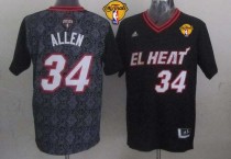 Miami Heat -34 Ray Allen Black New Latin Nights Finals Patch Stitched NBA Jersey Miami Heat -34 Ray Allen Black New Latin Nights Finals Patch Stitched NBA Jersey