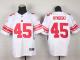 Nike New York Giants #45 Henry Hynoski White Men's Stitched NFL Elite Jersey