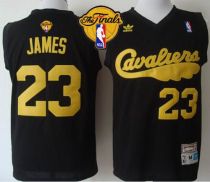 Cleveland Cavaliers -23 LeBron James Black Throwback The Finals Patch Stitched NBA Jersey Cleveland Cavaliers -23 LeBron James Black Throwback The Finals Patch Stitched NBA Jersey