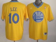 Golden State Warriors -10 David Lee Gold 2013 Christmas Day Swingman Stitched NBA Jersey