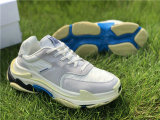Authentic Balenciaga triple S white blue