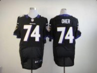 Nike Ravens -74 Michael Oher Black Alternate Men Stitched NFL Elite Jersey