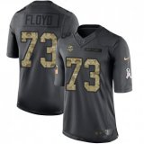 Minnesota Vikings -73 Sharrif Floyd Nike Anthracite 2016 Salute to Service Jersey