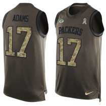 Nike Packers -17 Davante Adams Green Stitched NFL Limited Salute To Service Tank Top Jersey Nike Packers -17 Davante Adams Green Stitched NFL Limited Salute To Service Tank Top Jersey