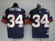 Mitchell and Ness Bears -34 Walter Payton Blue With Big Number Bear Patch Stitched Throwback NFL Jer Mitchell and Ness Bears -34 Walter Payton Blue With Big Number Bear Patch Stitched Throwback NFL Jer