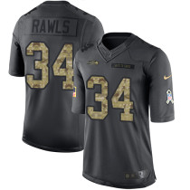 Seattle Seahawks -34 Thomas Rawls Nike Anthracite 2016 Salute to Service Jersey Seattle Seahawks -34 Thomas Rawls Nike Anthracite 2016 Salute to Service Jersey