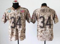 NEW Chicago Bears -34 Walter Payton Camo NFL Elite USMC Jersey(USA)