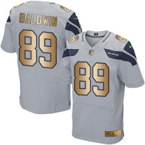 Nike Seahawks -89 Doug Baldwin Grey Alternate Stitched NFL Elite Gold Jersey Nike Seahawks -89 Doug Baldwin Grey Alternate Stitched NFL Elite Gold Jersey