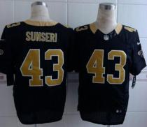 Nike New Orleans Saints #43 Vinnie Sunseri Black Team Color Men's Stitched NFL Elite Jersey Nike New Orleans Saints #43 Vinnie Sunseri Black Team Color Men's Stitched NFL Elite Jersey