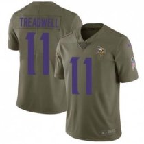 Nike Vikings -11 Laquon Treadwell Olive Stitched NFL Limited 2017 Salute to Service Jersey Nike Vikings -11 Laquon Treadwell Olive Stitched NFL Limited 2017 Salute to Service Jersey