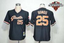 Mitchell And Ness San Francisco Giants #25 Barry Bonds Black Throwback w 2012 World Series Champion Mitchell And Ness San Francisco Giants #25 Barry Bonds Black Throwback w 2012 World Series Champion