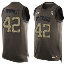 Nike Packers -42 Morgan Burnett Green Stitched NFL Limited Salute To Service Tank Top Jersey Nike Packers -42 Morgan Burnett Green Stitched NFL Limited Salute To Service Tank Top Jersey