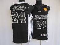 Los Angeles Lakers -24 Kobe Bryant Stitched Black Shadow Final Patch NBA Jersey