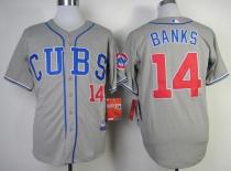 Chicago Cubs -14 Ernie Banks Grey Alternate Road Cool Base Stitched MLB Jersey Chicago Cubs -14 Ernie Banks Grey Alternate Road Cool Base Stitched MLB Jersey