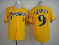 Milwaukee Brewers -9 Jean Segura Yellow Cerveceros Cool Base Stitched MLB Jersey Milwaukee Brewers -9 Jean Segura Yellow Cerveceros Cool Base Stitched MLB Jersey