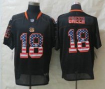 New Nike Cincinnati Bengals -18 A J  Green USA Flag Fashion Black Elite Jerseys