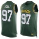 Nike Green Bay Packers -97 Johnny Jolly Green Team Color Stitched NFL Limited Tank Top Jersey