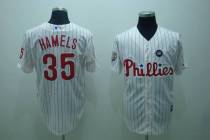 Philadelphia Phillies #35 Colbert Hamels Stitched White Red Strip MLB Jersey Philadelphia Phillies #35 Colbert Hamels Stitched White Red Strip MLB Jersey