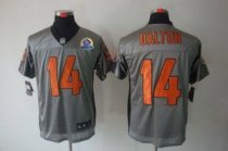 Nike Bengals -14 Andy Dalton Grey Shadow With Hall of Fame 50th Patch Stitched NFL Elite Jersey Nike Bengals -14 Andy Dalton Grey Shadow With Hall of Fame 50th Patch Stitched NFL Elite Jersey