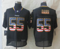 2014 New Nike Minnesota Vikings -55 Barr USA Flag Fashion Black Elite Jerseys 2014 New Nike Minnesota Vikings -55 Barr USA Flag Fashion Black Elite Jerseys