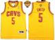 Revolution 30 Cleveland Cavaliers -5 JR Smith Yellow The Finals Patch Stitched NBA Jersey