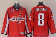 Washington Capitals -8 Alex Ovechkin Red 40th Anniversary Stitched NHL Jersey