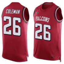 Nike Atlanta Falcons 26 Tevin Coleman Red Team Color Stitched NFL Limited Tank Top Jersey Nike Atlanta Falcons 26 Tevin Coleman Red Team Color Stitched NFL Limited Tank Top Jersey