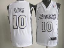 Los Angeles Lakers -10 Steve Nash White Big Color Fashion Stitched NBA Jersey Los Angeles Lakers -10 Steve Nash White Big Color Fashion Stitched NBA Jersey