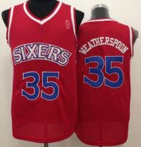 Philadelphia 76ers -35 Clarence Weatherspoon Red Throwback Stitched NBA Jersey Philadelphia 76ers -35 Clarence Weatherspoon Red Throwback Stitched NBA Jersey