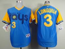 Tampa Bay Rays #3 Evan Longoria Light Blue 1988 Turn Back The Clcok Stitched MLB Jersey Tampa Bay Rays #3 Evan Longoria Light Blue 1988 Turn Back The Clcok Stitched MLB Jersey