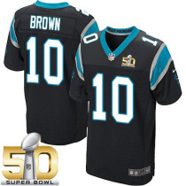 Nike Carolina Panthers #10 Corey Brown Black Team Color Super Bowl 50 Men's Stitched NFL Elite Jerse Nike Carolina Panthers #10 Corey Brown Black Team Color Super Bowl 50 Men's Stitched NFL Elite Jerse