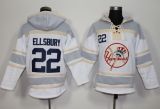 New York Yankees -22 Jacoby Ellsbury White Sawyer Hooded Sweatshirt MLB Hoodie