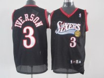 Philadelphia 76ers -3 Allen Iverson Black Stitched NBA Jersey Philadelphia 76ers -3 Allen Iverson Black Stitched NBA Jersey