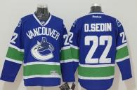 Vancouver Canucks -22 Daniel Sedin Blue Stitched NHL Jersey