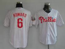 Philadelphia Phillies #6 Ryan Howard Stitched White Red Strip MLB Jersey Philadelphia Phillies #6 Ryan Howard Stitched White Red Strip MLB Jersey