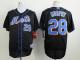 New York Mets -28 Daniel Murphy Black Cool Base Stitched MLB Jersey