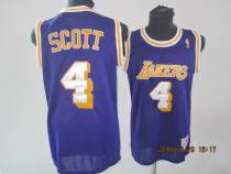 Los Angeles Lakers -4 Byron Scott Stitched Purple Throwback NBA Jersey Los Angeles Lakers -4 Byron Scott Stitched Purple Throwback NBA Jersey
